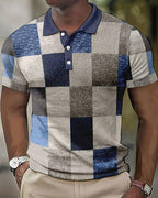 Lovi's™ Checkered Print Short Sleeve Polo