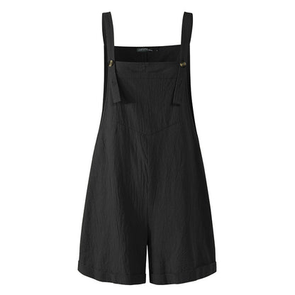 Cotton and linen shorts