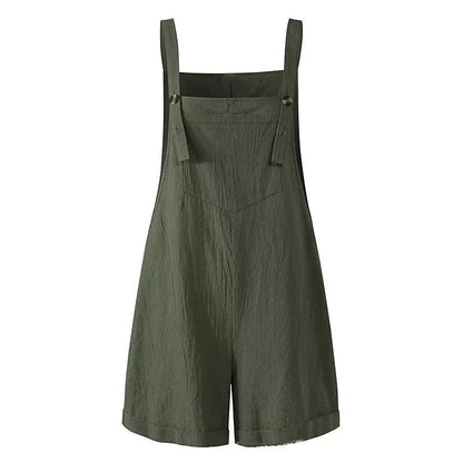 Cotton and linen shorts