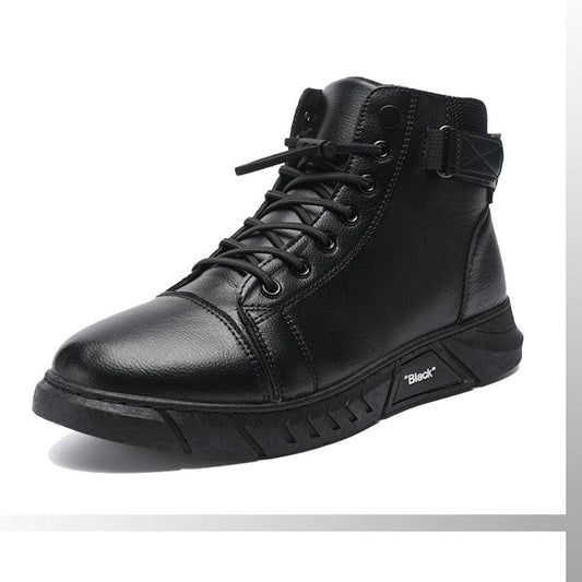 Classic black leather shoe